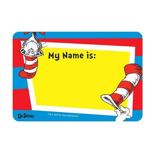 60 Pieces of 25-Ct Dr Seuss Name Tag Sticker Pack