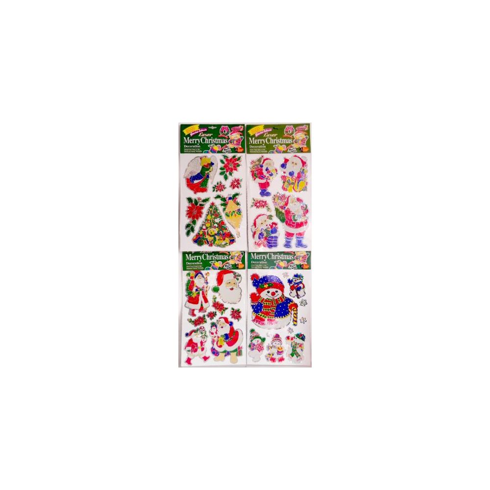 144 Pieces of Closeout Assorted Christmas Lazer Stickers