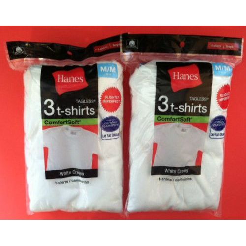 24 Pieces of Hanes Boy's 3 Pack White T- Shirts