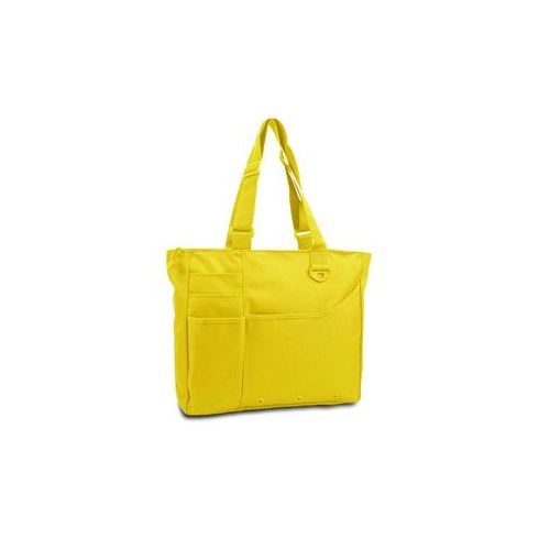 48 Wholesale Super Feature Tote - Bright Yellow