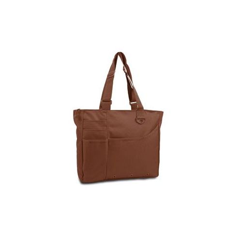 24 Wholesale Super Feature Tote - Brown