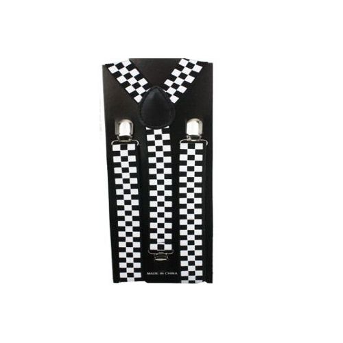 48 pieces of Checkered Suspender In Black And White