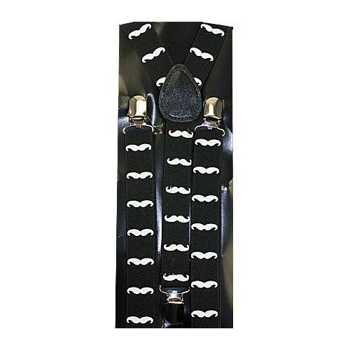 48 Pieces of Black Mustache Suspender