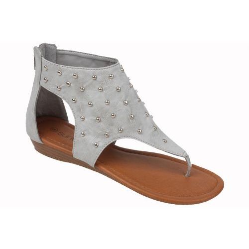 Wholesale Footwear Ladies Fashion Sandals In Grey
