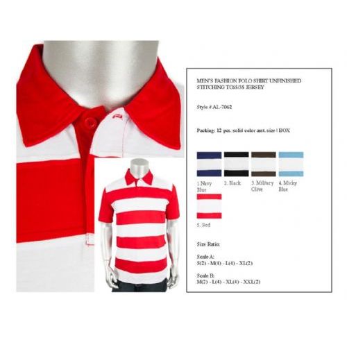 24 Pieces Mens Fashion Polo Shirts Unfinished Stitching Jersey - Mens Polo Shirts