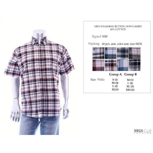48 Pieces of Mens Fashion Button Down Shirts 60% Cotton Size Scale B Only