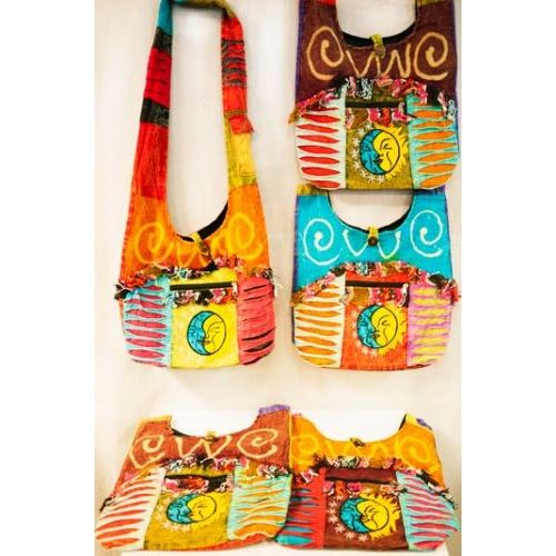 15 Wholesale Handmade Nepal Hobo Bags Sun Moon Big Pocket Design - at ...