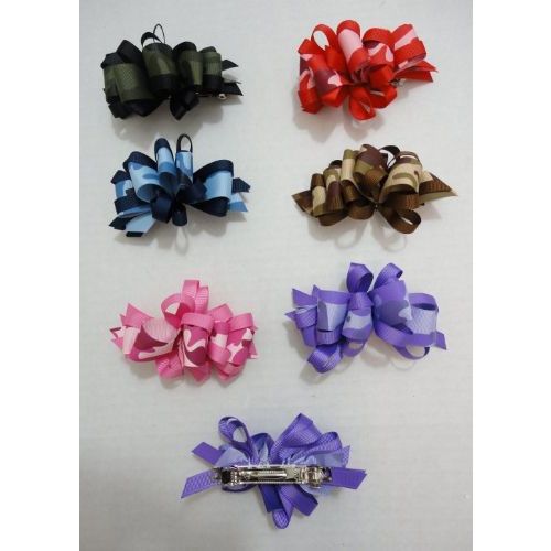 36 Pieces 4" Bow BarrettE--Camo - Bows & Ribbons