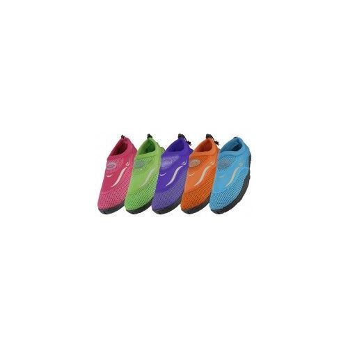 36 Wholesale Girl's Aqua Socks Assorted Colors