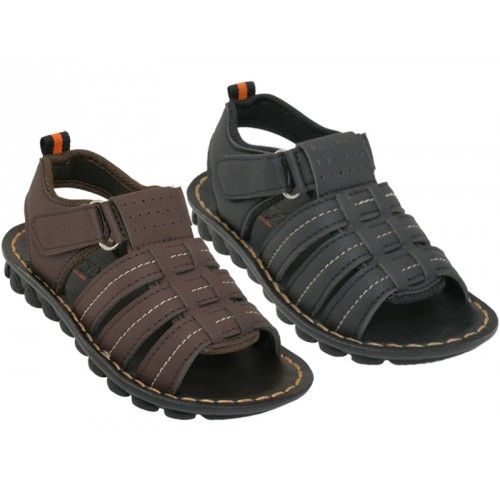24 Pairs of Boy's Soft Man Made Leather Upper Velcro Sandals