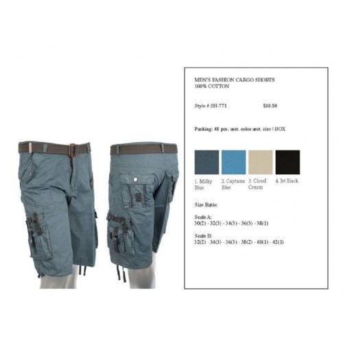 48 Pieces Mens Fashion Cargo Shorts 100% Cotton - Mens Shorts
