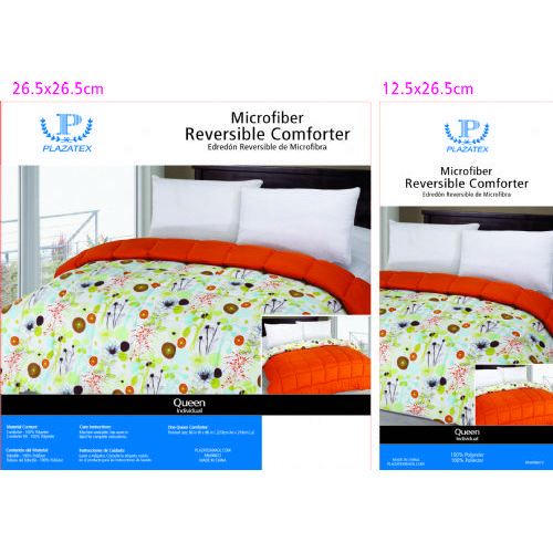 6 Pieces of Printed Reversible Comforter - Queen Microfiber