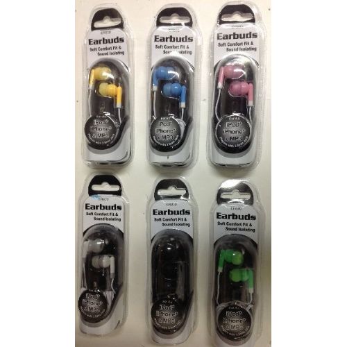 96 Pieces of Assorted Color Blister Card Earbuds
