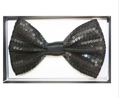 48 Pieces of Sequin Black Bow Tie 021