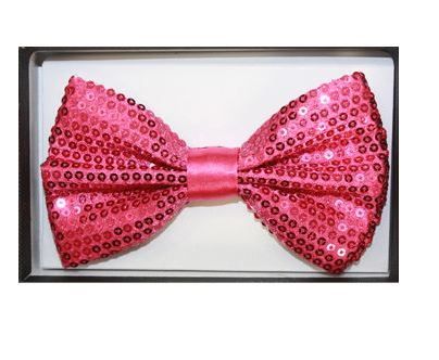 48 Pieces of Pink Sequin Bow Tie 023