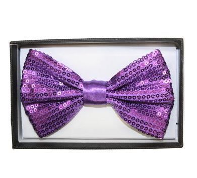 48 Pieces of Purple Sequined Bow Tie 018