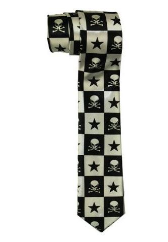 96 Pieces of Silver And Black Skeleton And Star Tie