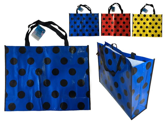 144 Wholesale Polka Dot Design Shopping Bag