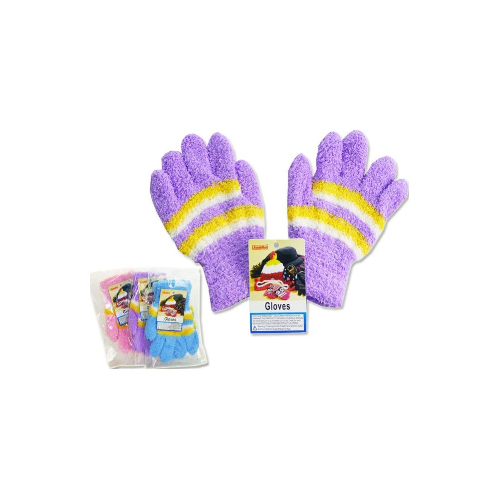288 Pairs of Kids' Fuzzy Gloves, 18g