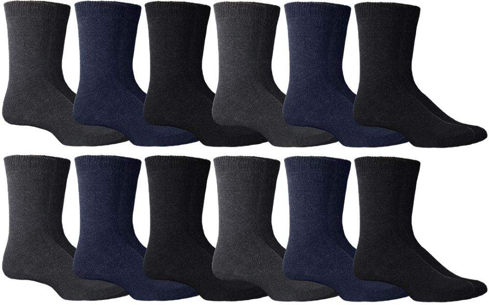 144 Pairs of Yacht & Smith Men's Winter Thermal Crew Socks Size 10-13
