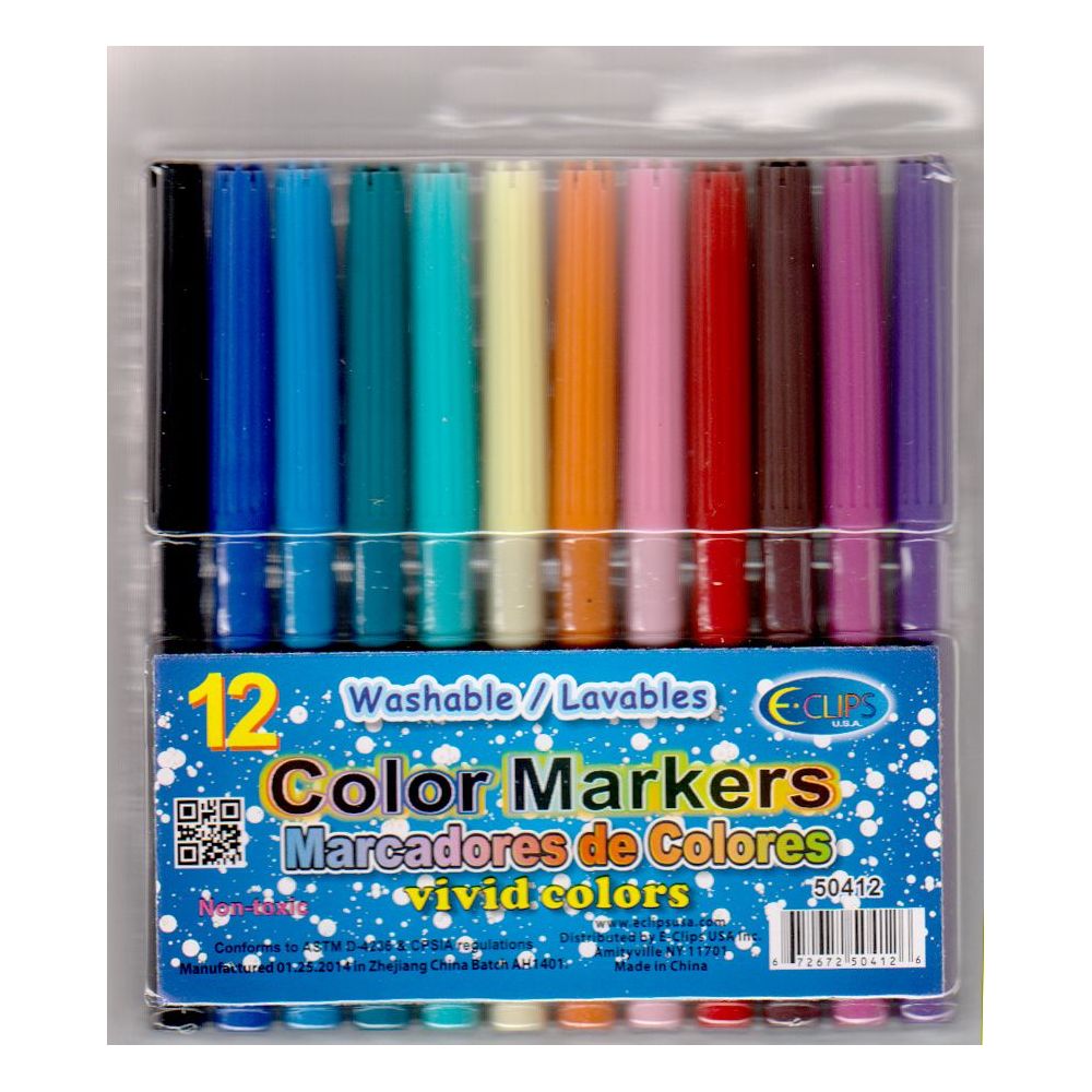 48 Pieces of Water Color Markers 12ct (2 Inners Of 24)