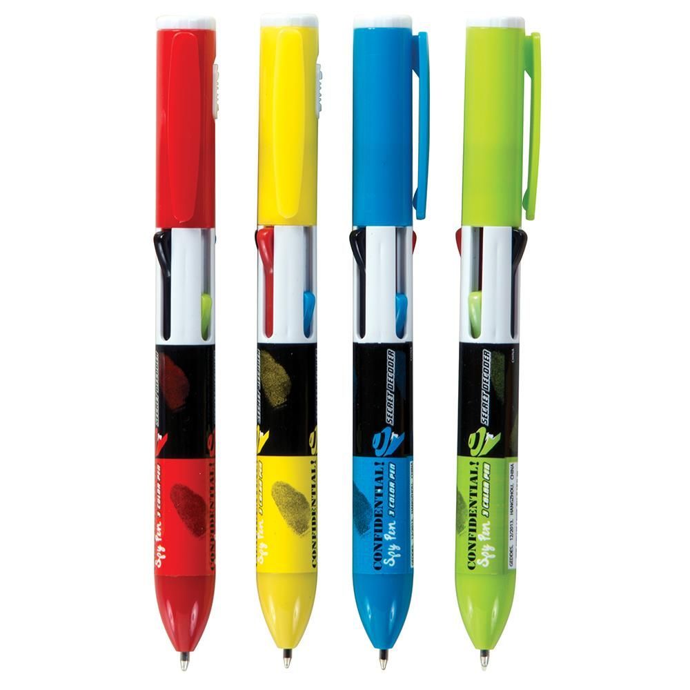 48 Pieces Confidential 3 Color Spy Pen - Pens