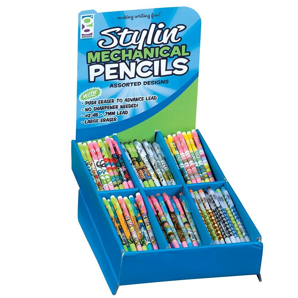216 Wholesale Stylin Mechanical Pencil Super Assortment