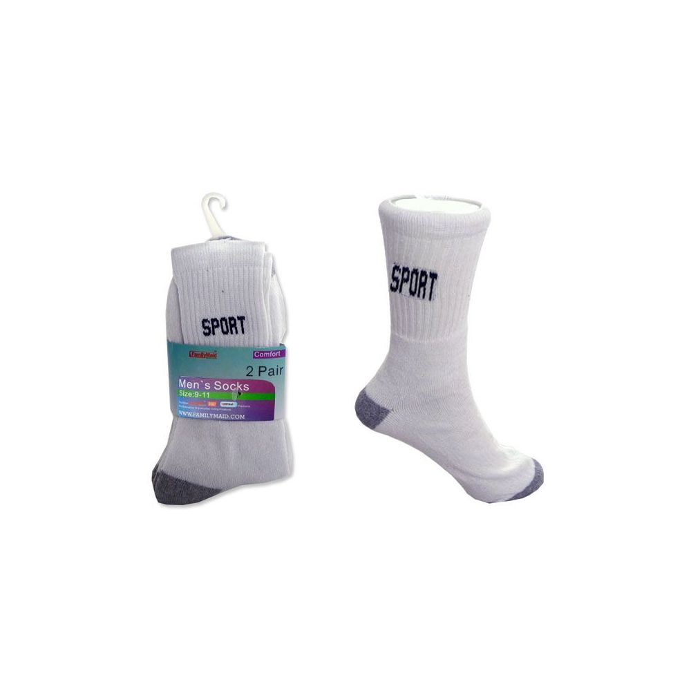 144 Pairs of Socks 2 Pairs Men 9-11 Wt/grey