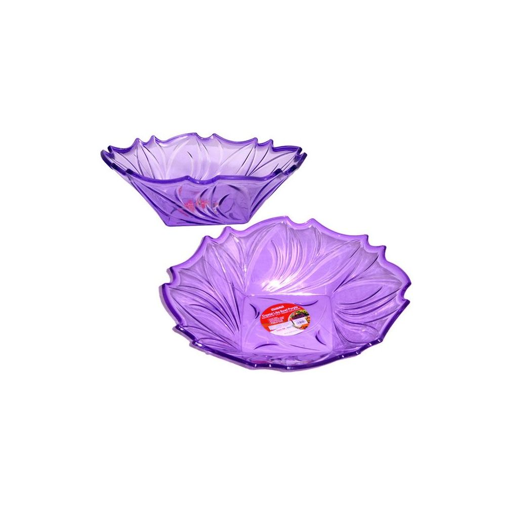 48 Wholesale Purple Crystal Like Bowl