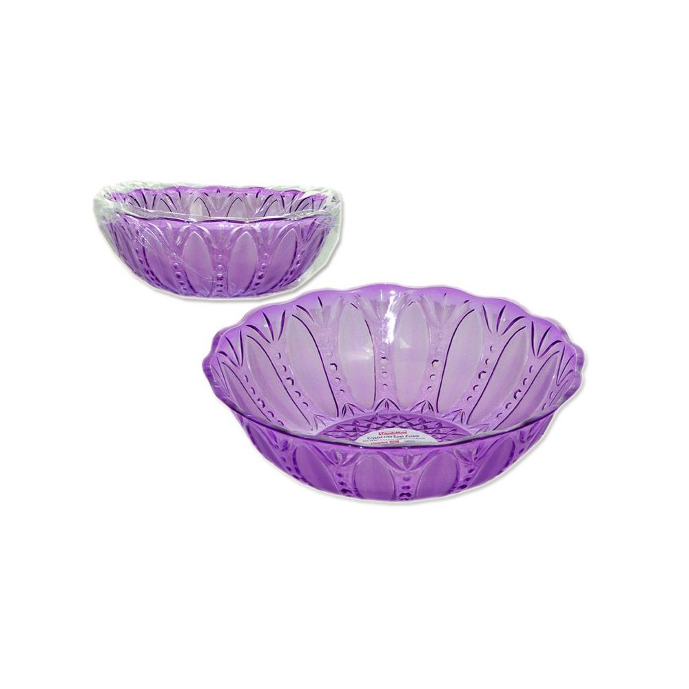 48 Pieces of Round Crystal Bowl Purple