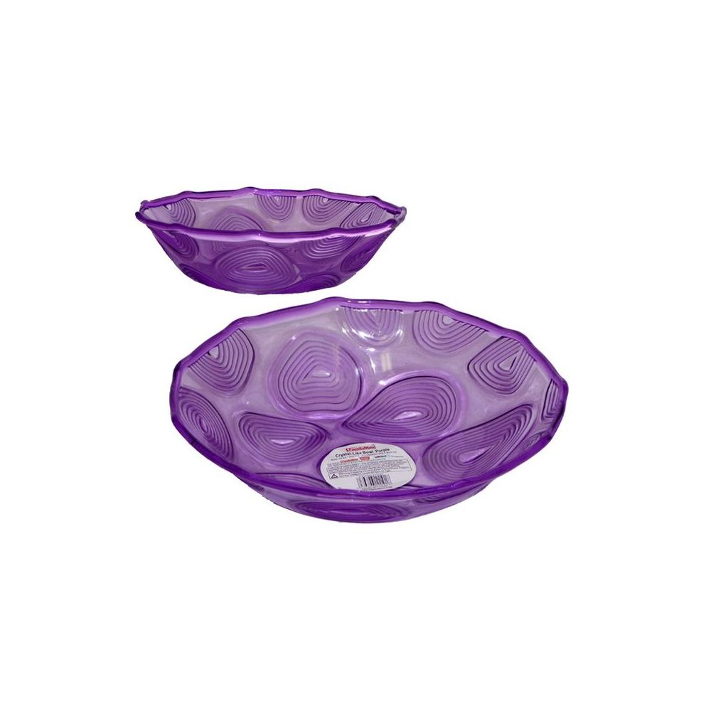 48 Pieces of Round Crystal Bowl Purple