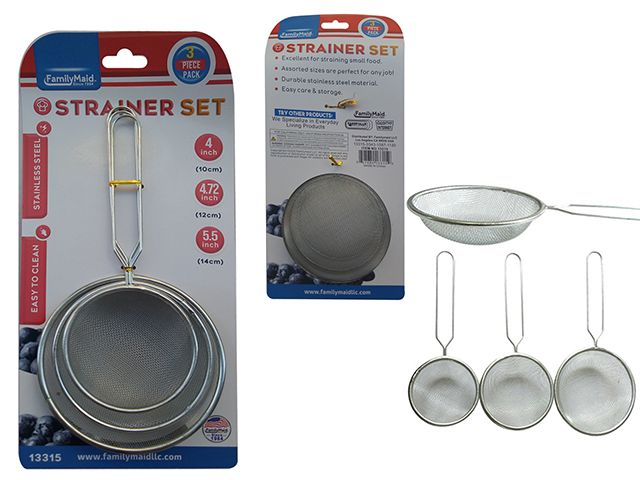 96 Pieces of 3-Piece Strainers