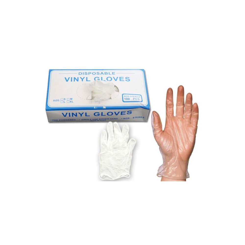 20 Pairs of Gloves 100pc Vinyl W/box