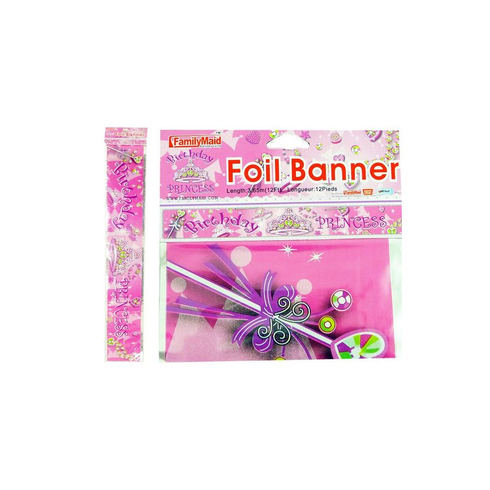 288 Pieces of Banner Foil 12ft Princess Desi