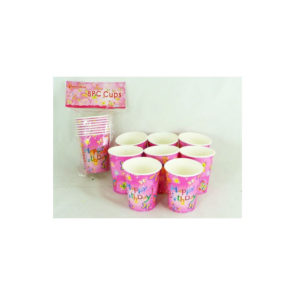 144 Pieces of Party Cups 9oz 8pc/set Butterf
