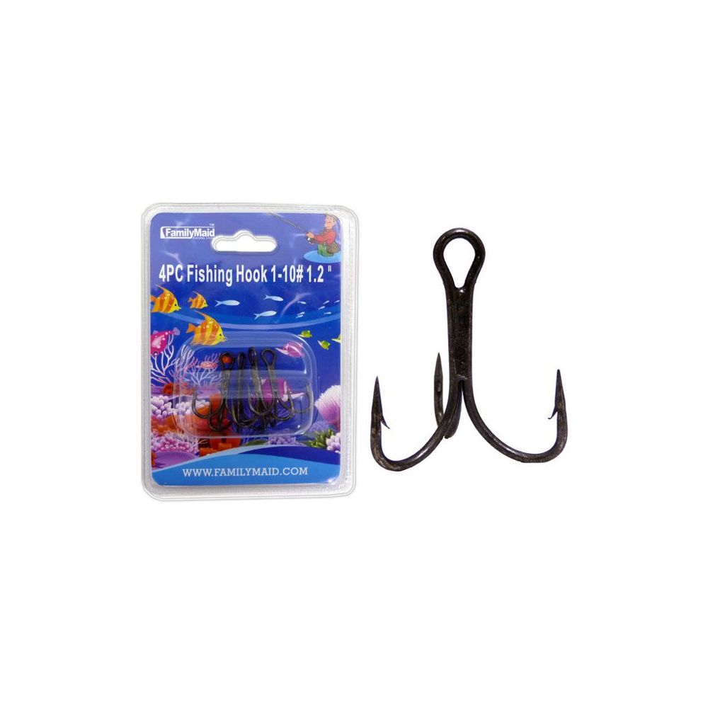 144 Pieces Fishing Hook 4pc 1-10# 1.2" - Fishing Items