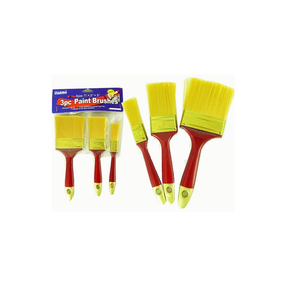 72 Wholesale 3pc Paint Brushes