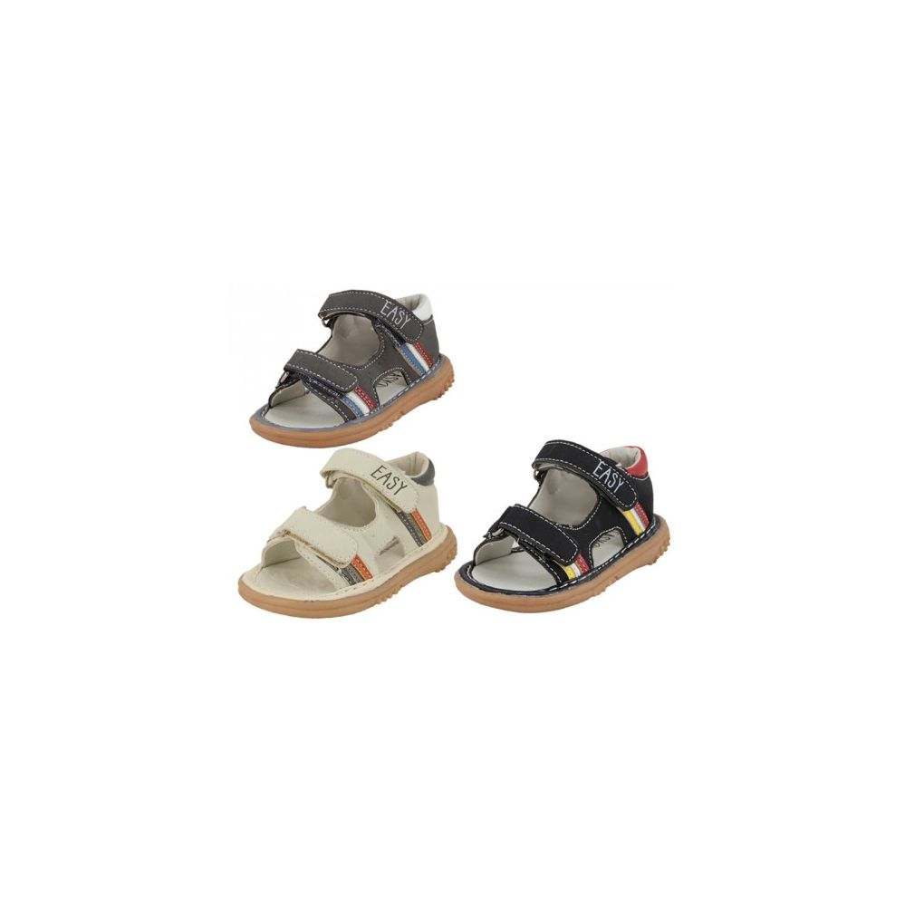 24 Wholesale Boy's Velcro Sandals