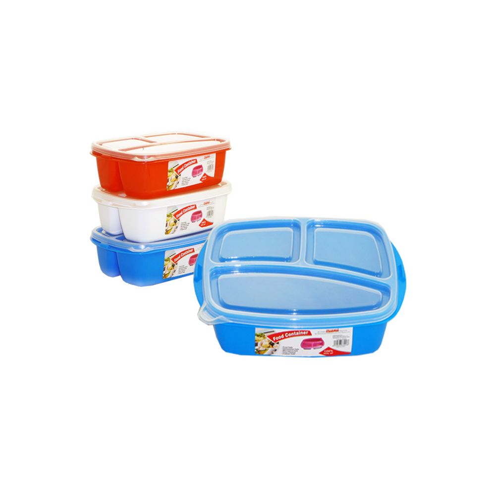 72 Pieces of 3 Section Rectangular Food Container