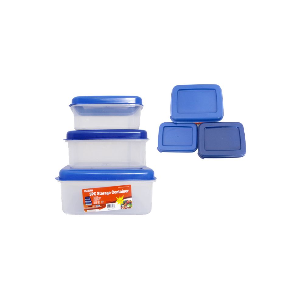 48 Pieces of 3 Piece Rectangle Food Containers