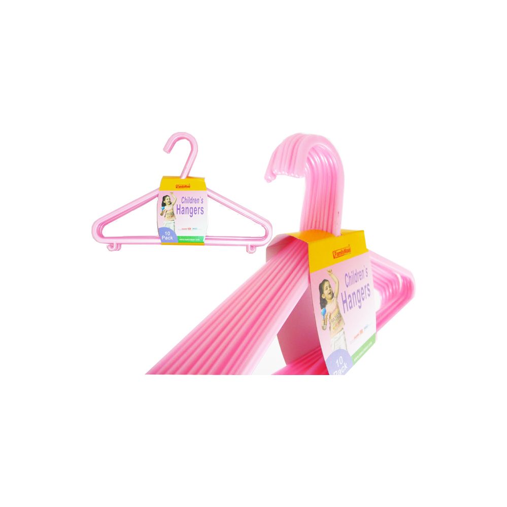 24 Pieces of 10pc Kids Hangers Pink Packing:24pc/ct