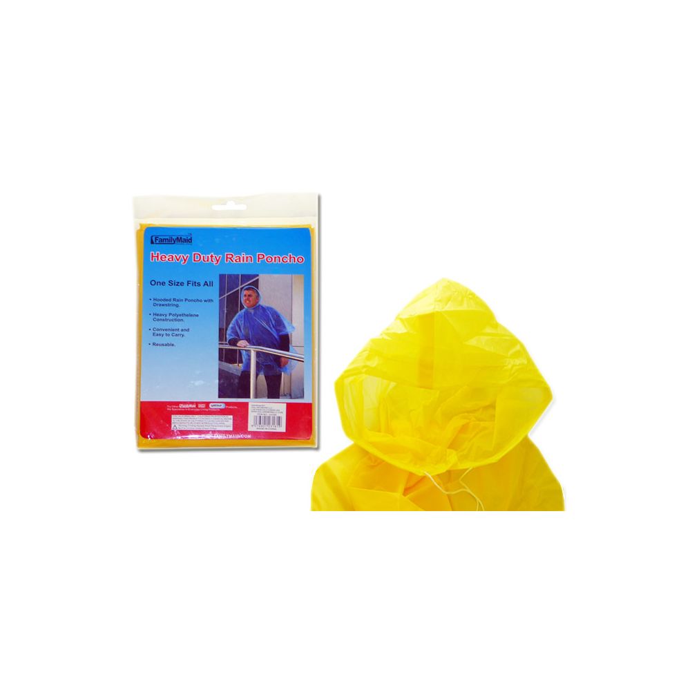 144 Pieces of Yellow Adult Poncho