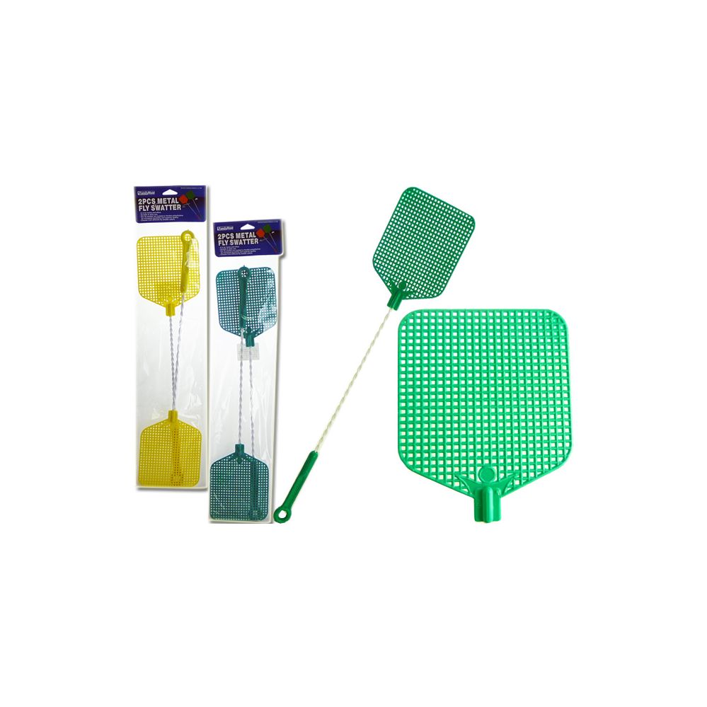 96 Pieces of 2pc Metal Fly Swatters