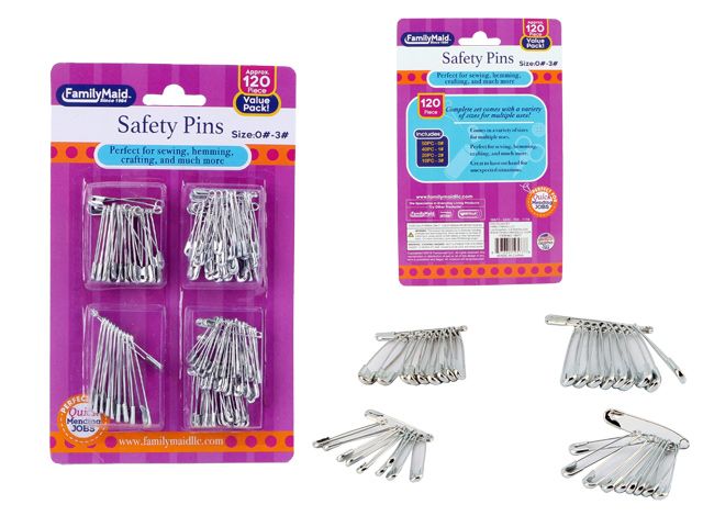 144 Pieces of 120 Piece Safety Pins Set