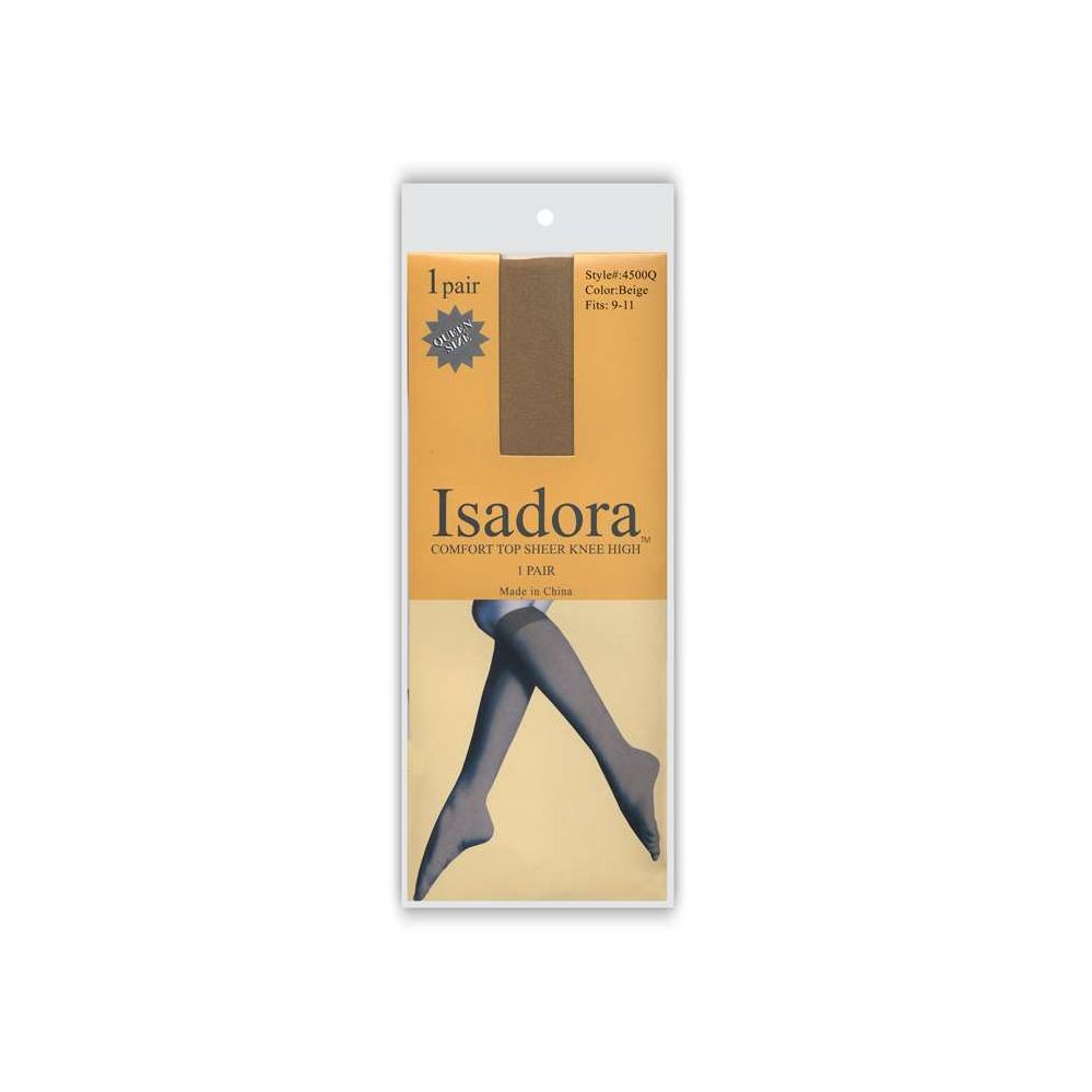 120 Wholesale 1 Pack Isadora Sheer Knee High Queen Size Off Black Only