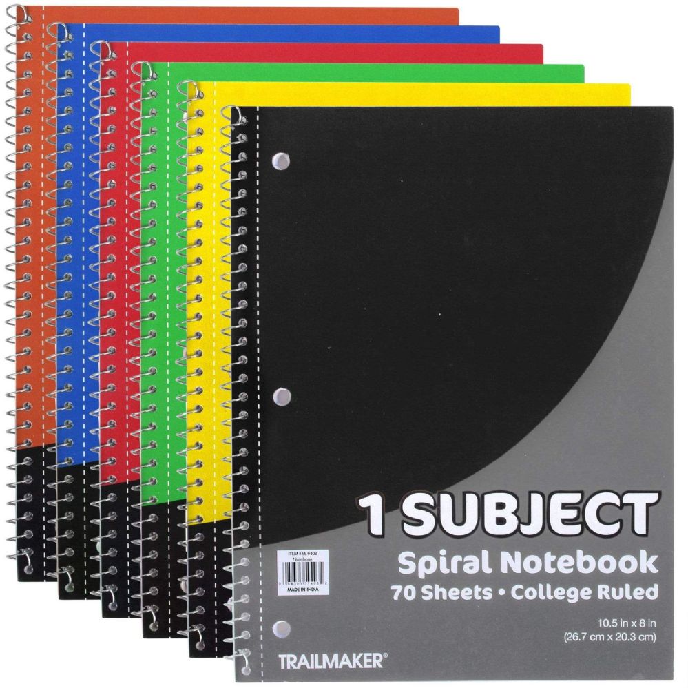 50 Wholesale 1 Subject Notebook - College Ruled - 70 Sheets