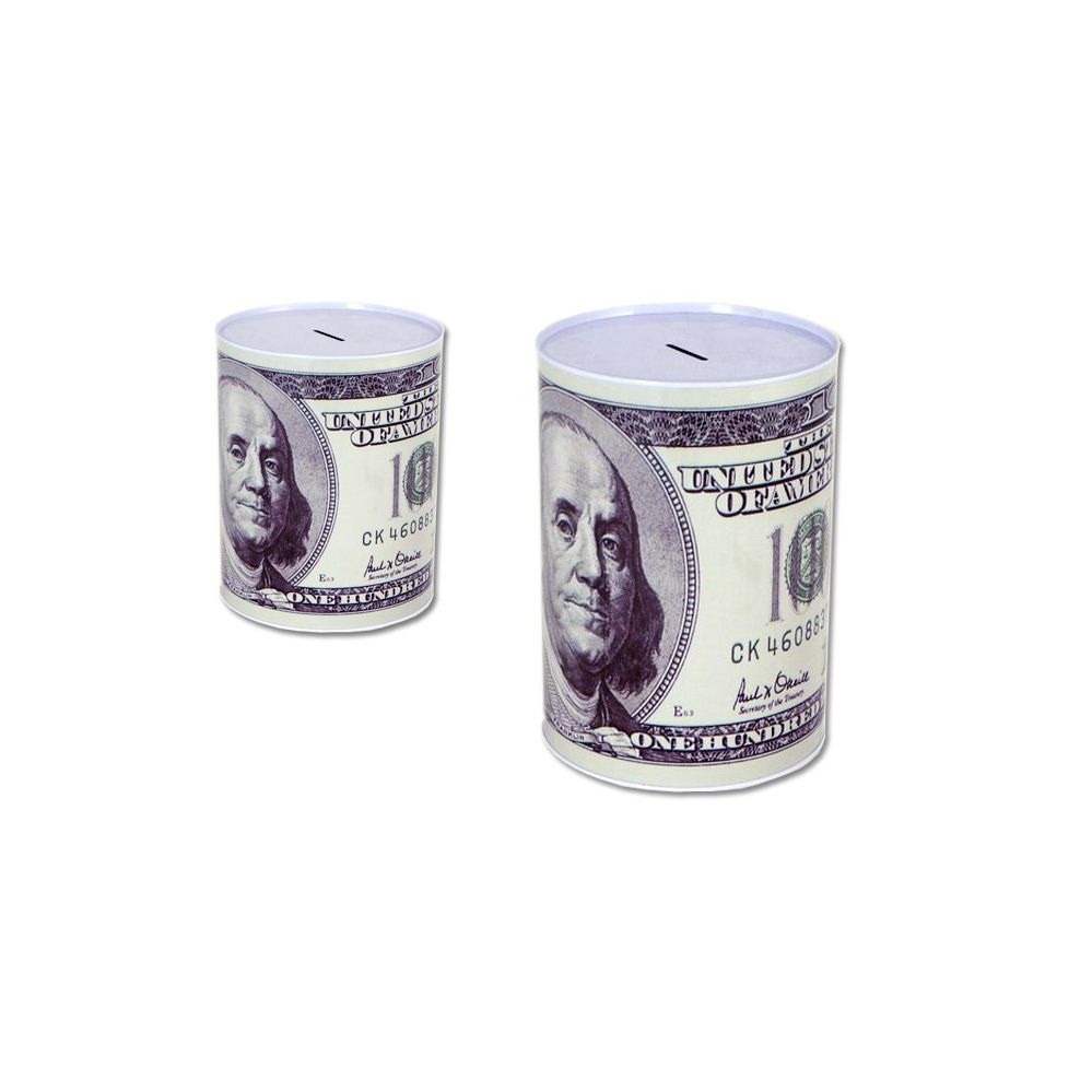 24 Pieces of Coin Bank, Saving Tin, Us $100 Bill