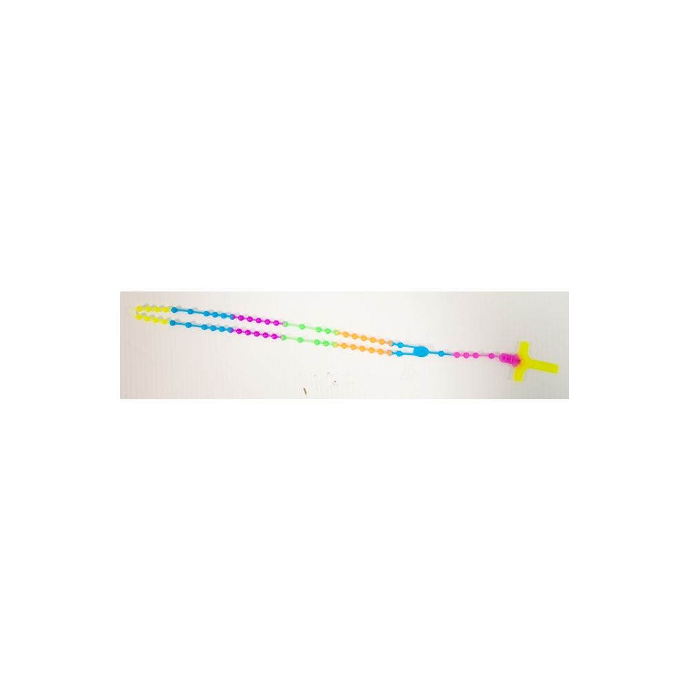 96 Pieces of Neon Color Rosary Glow In The Dark Assorted Necklaces