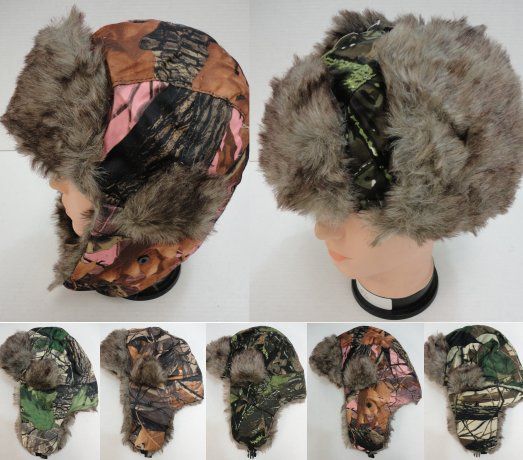 24 Pieces of Bomber Hat With Fur LininG--Camo