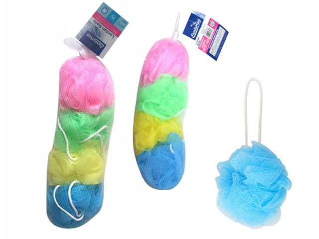 96 Pieces of 4 Piece Bath And Shower Scrubber Loofahs